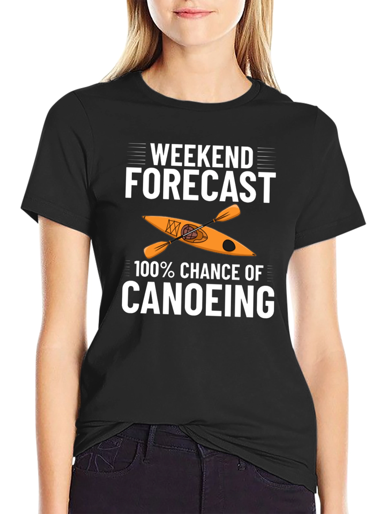 Weekend Canoeing Forecast Graphic Tee