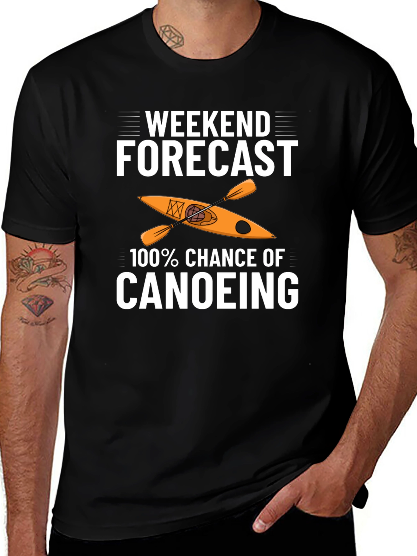 Weekend Canoeing Forecast Graphic Tee