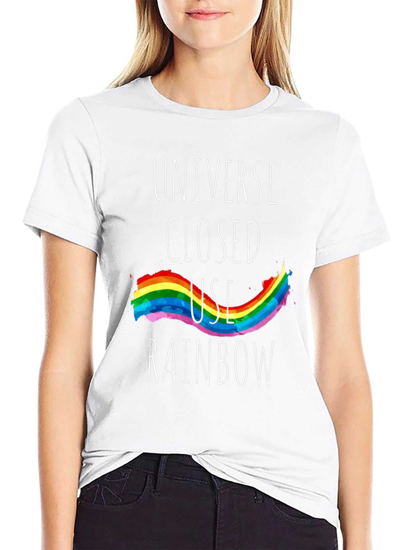 Universe Closed Use Rainbow Graphic Tee
