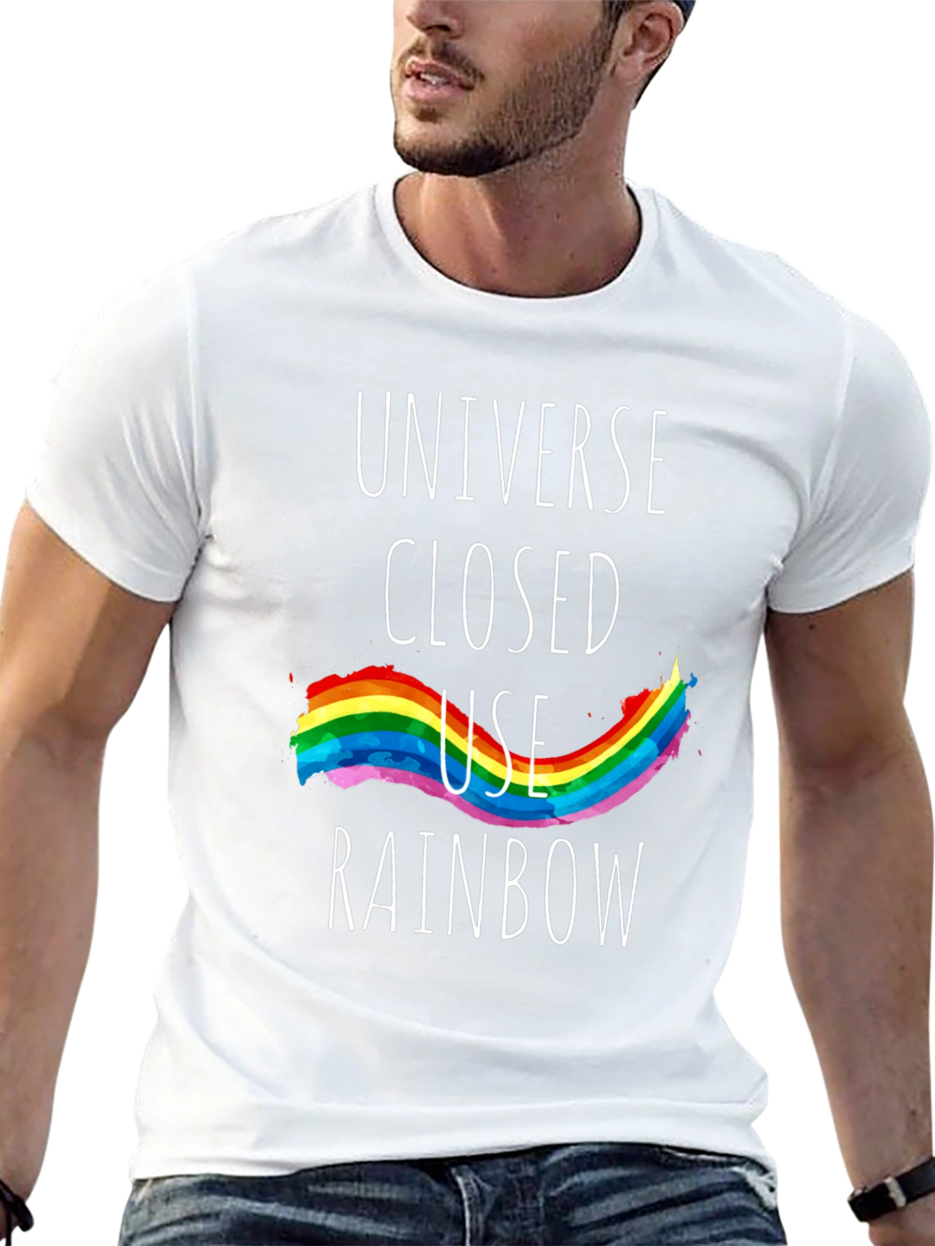 Universe Closed Use Rainbow Graphic Tee