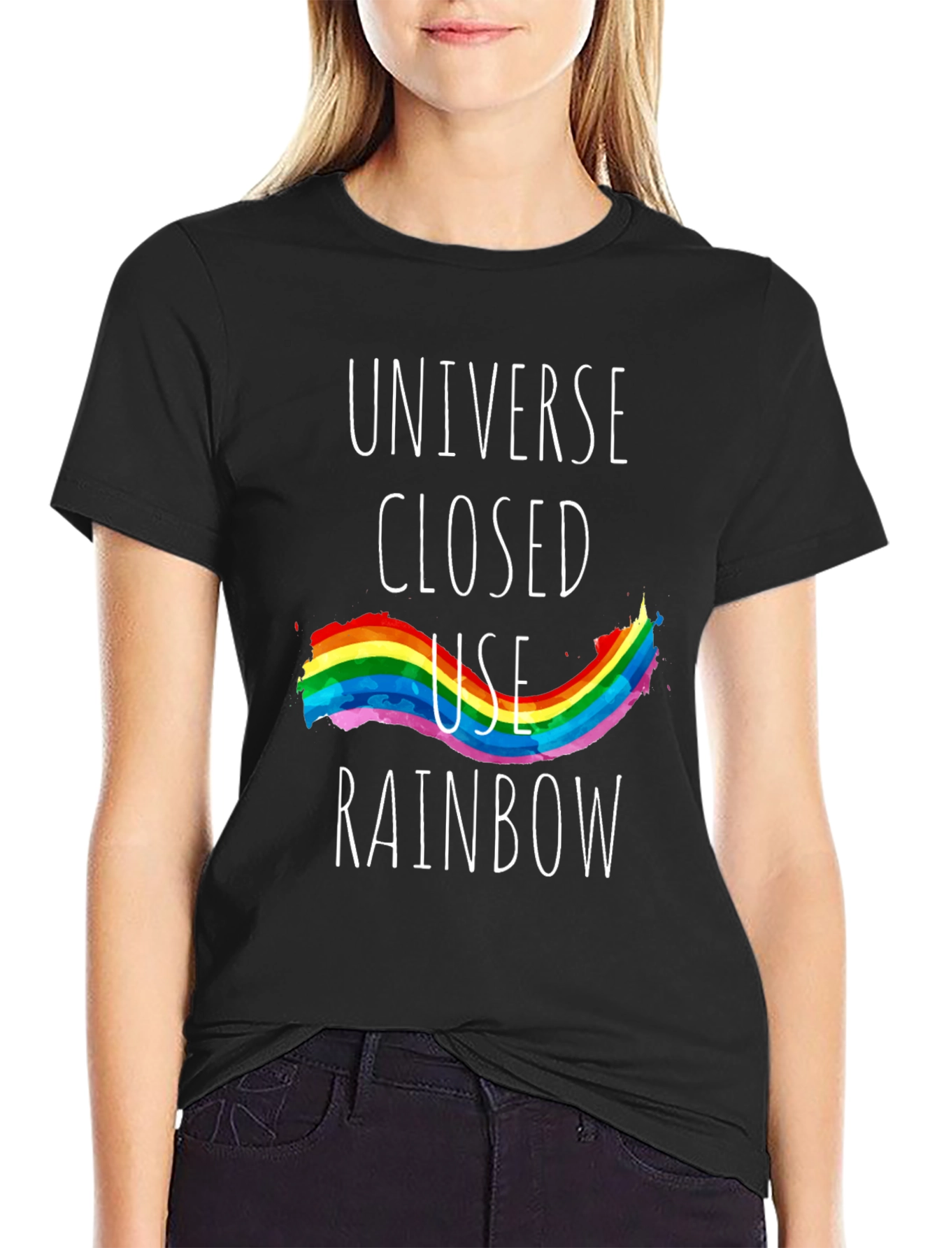 Universe Closed Use Rainbow Graphic Tee