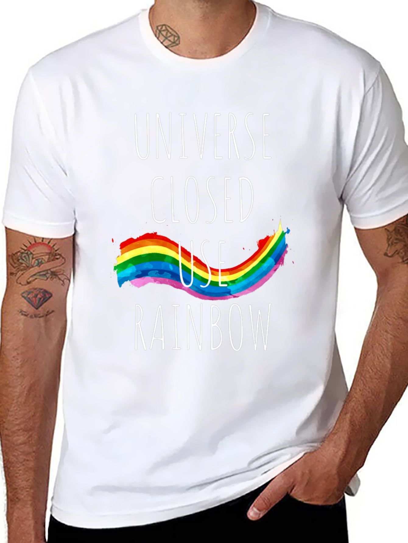Universe Closed Use Rainbow Graphic Tee