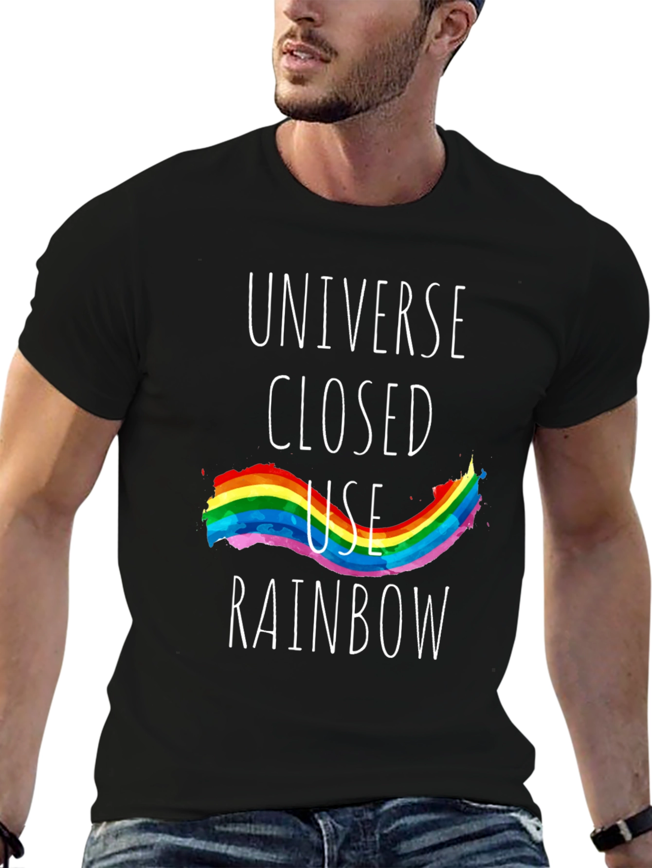 Universe Closed Use Rainbow Graphic Tee