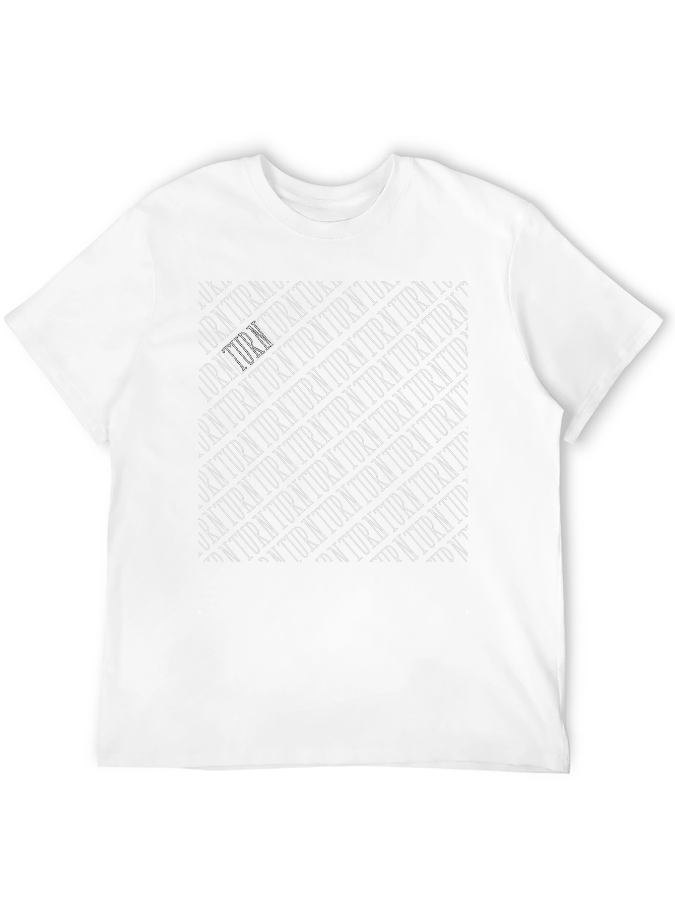 Turn Pattern Black T-Shirt