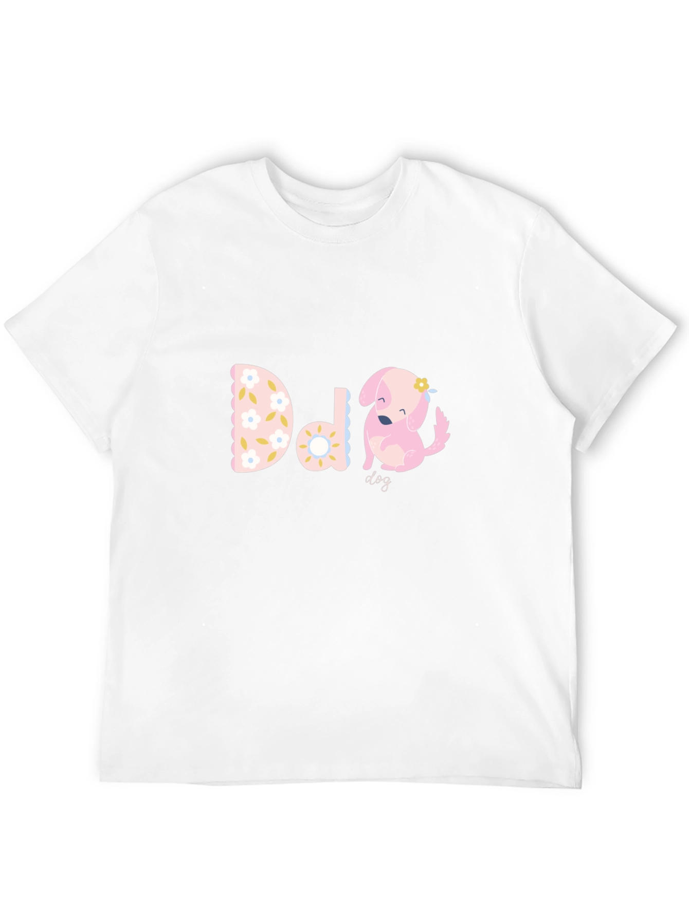 Cute D is for Dog Black T-Shirt