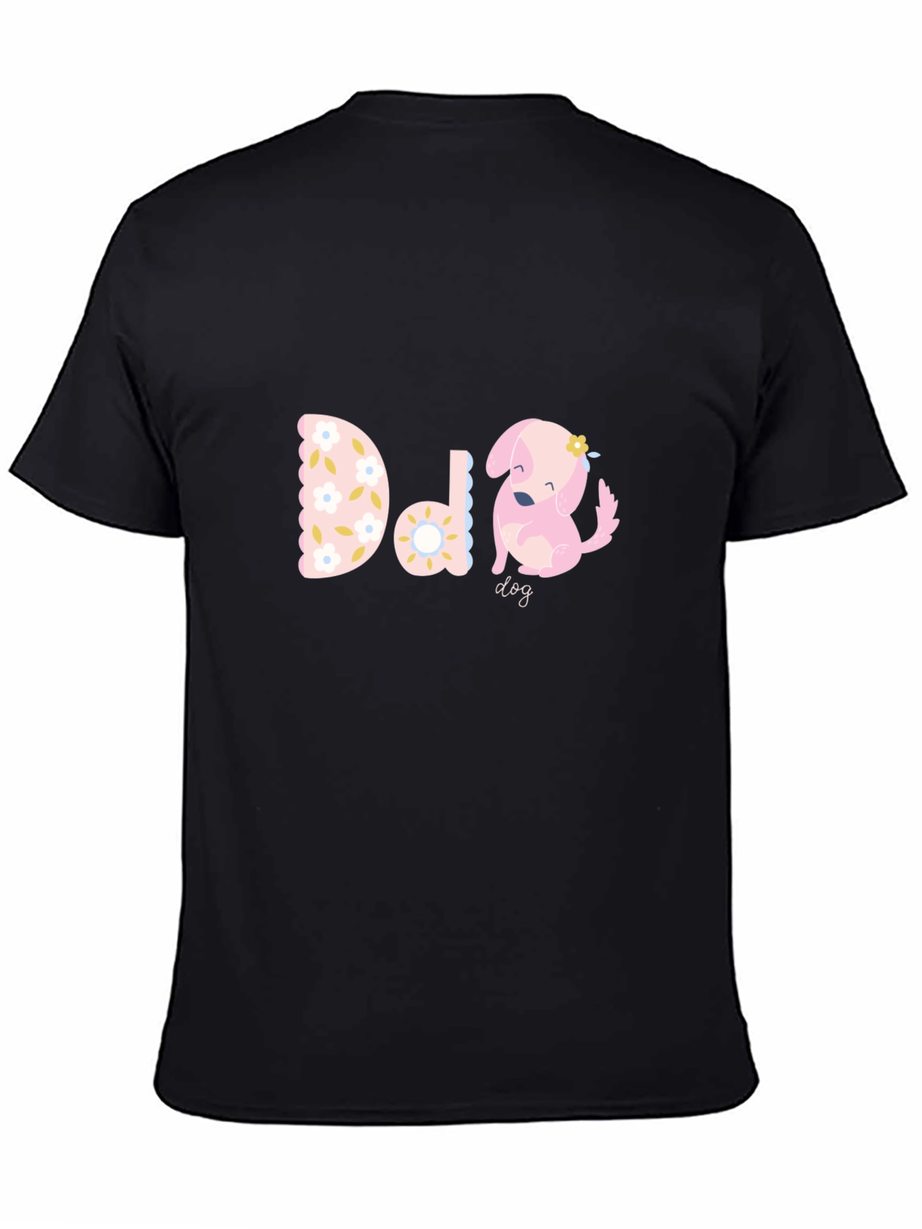 Cute D is for Dog Black T-Shirt
