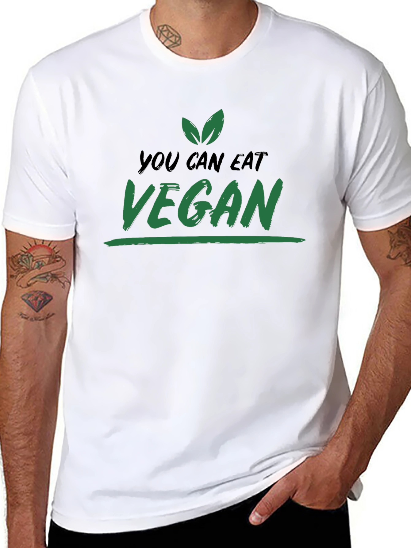 Vegan T-Shirt: You Can Eat Vegan - Black