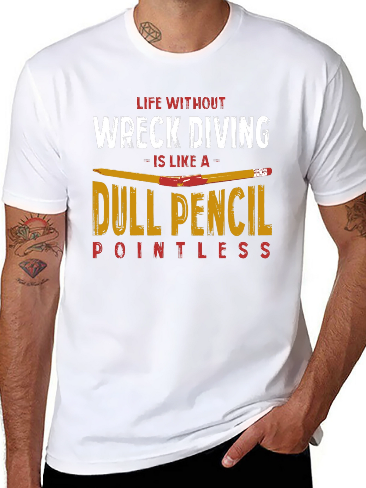 Wreck Diving Dull Pencil T-Shirt