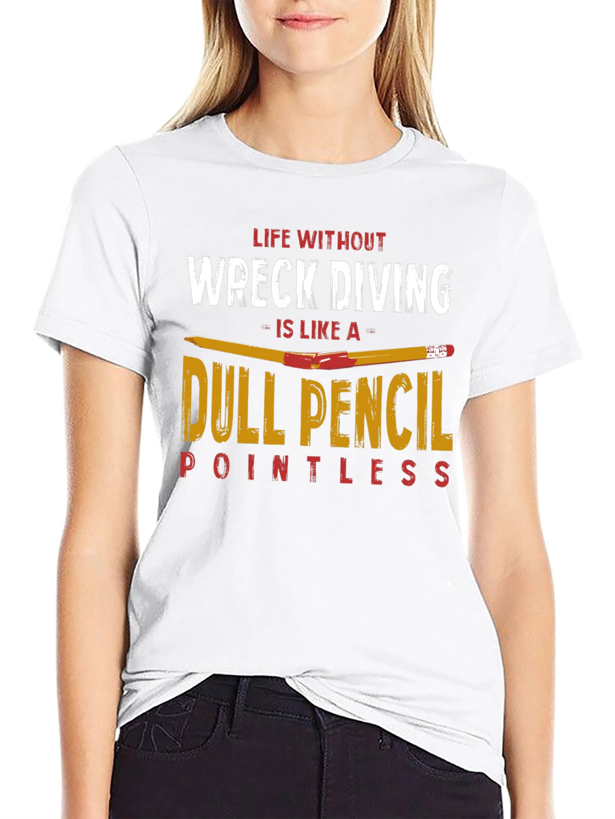 Wreck Diving Dull Pencil T-Shirt