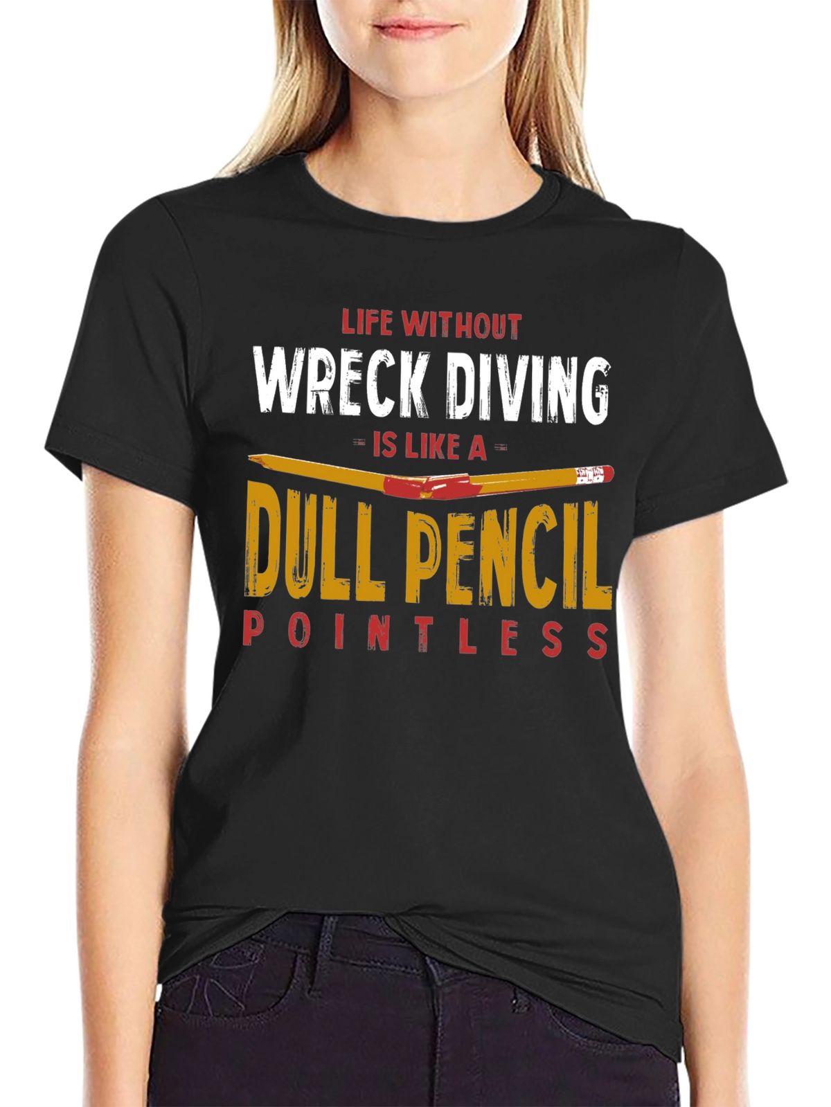 Wreck Diving Dull Pencil T-Shirt