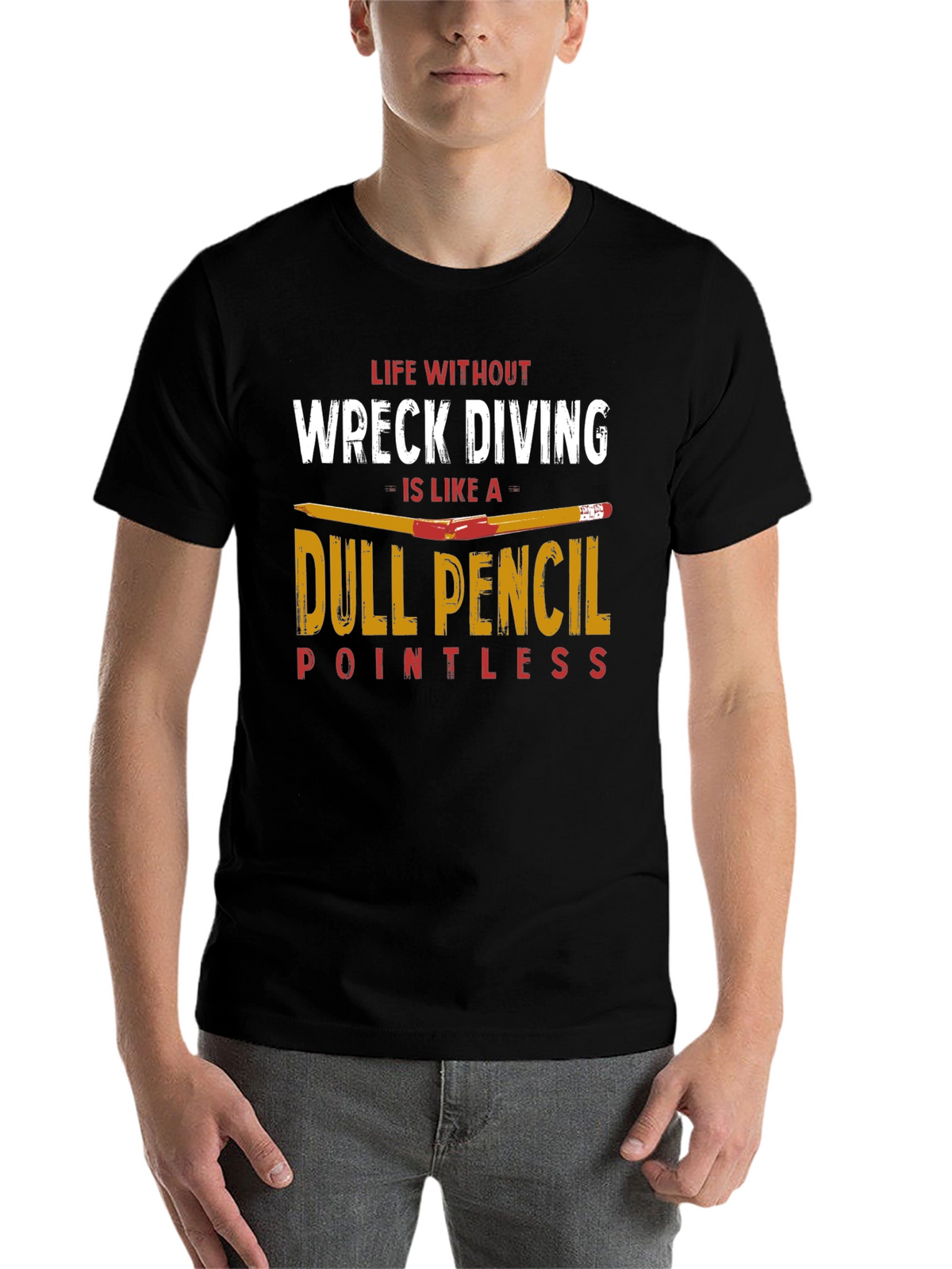 Wreck Diving Dull Pencil T-Shirt