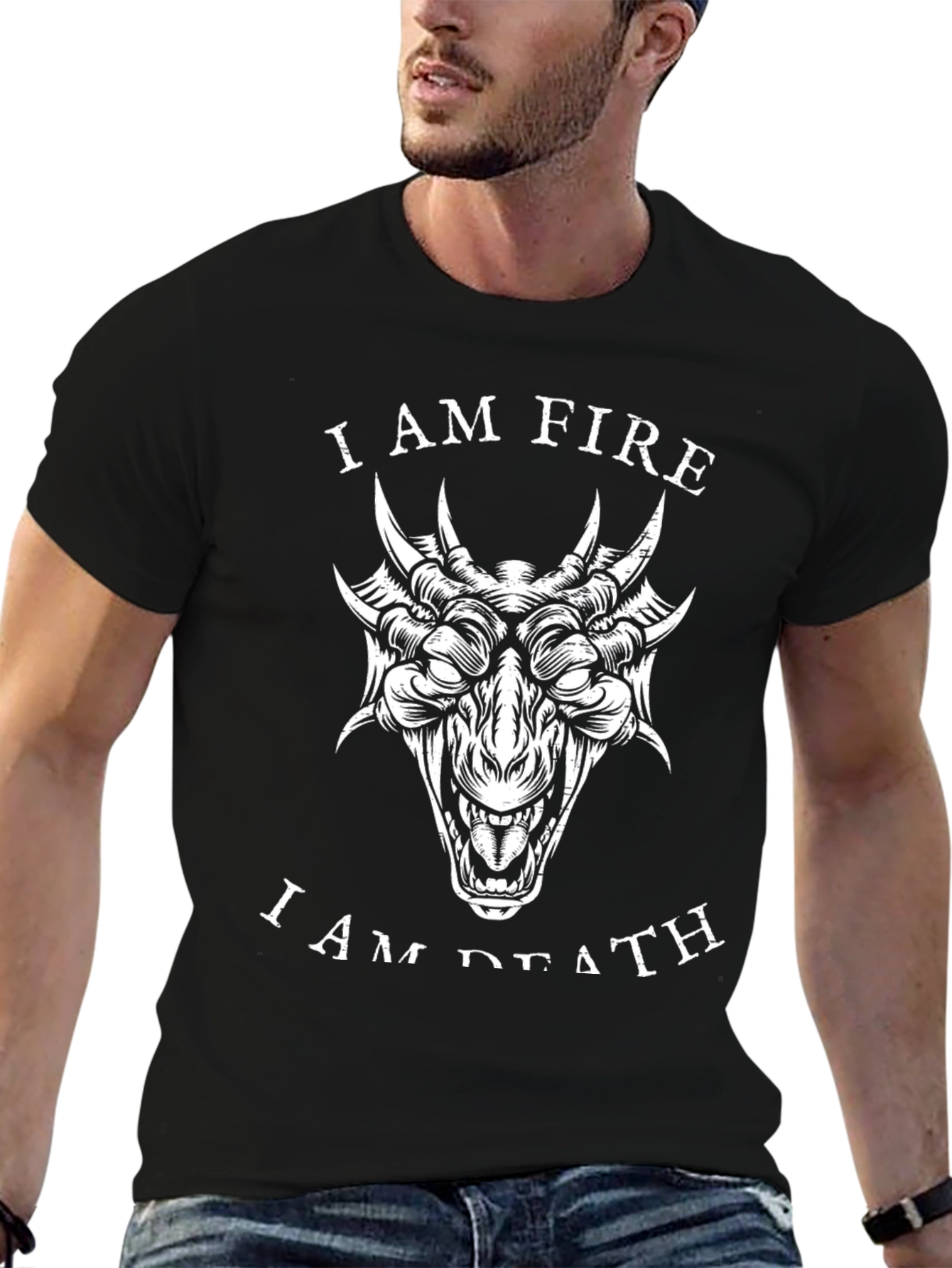 I Am Fire I Am Death Dragon Graphic Tee