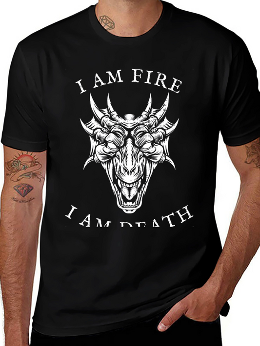 I Am Fire I Am Death Dragon Graphic Tee