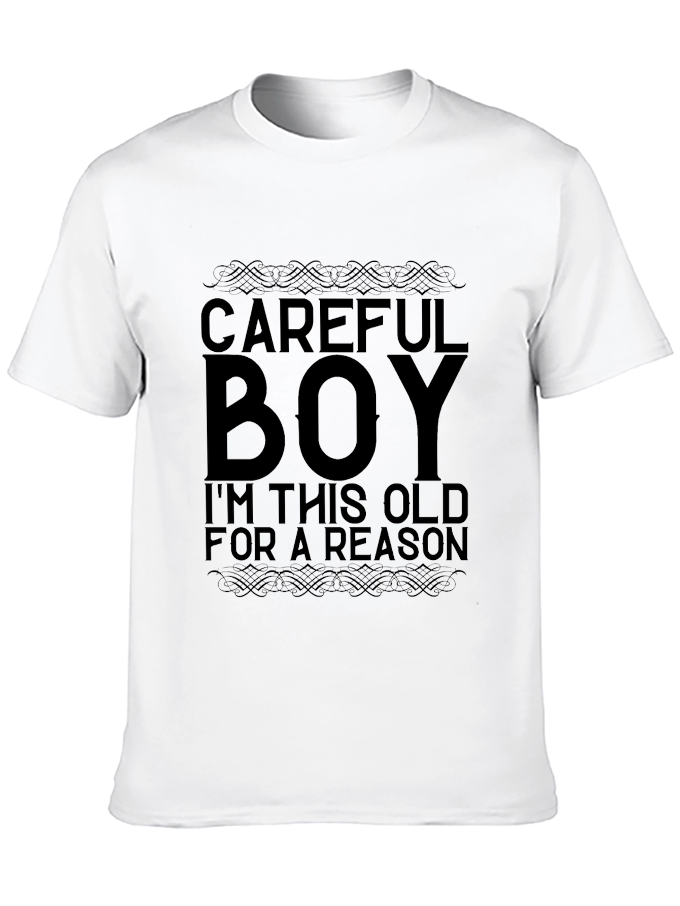 Careful Boy - Funny Sarcastic Mens Black T-Shirt