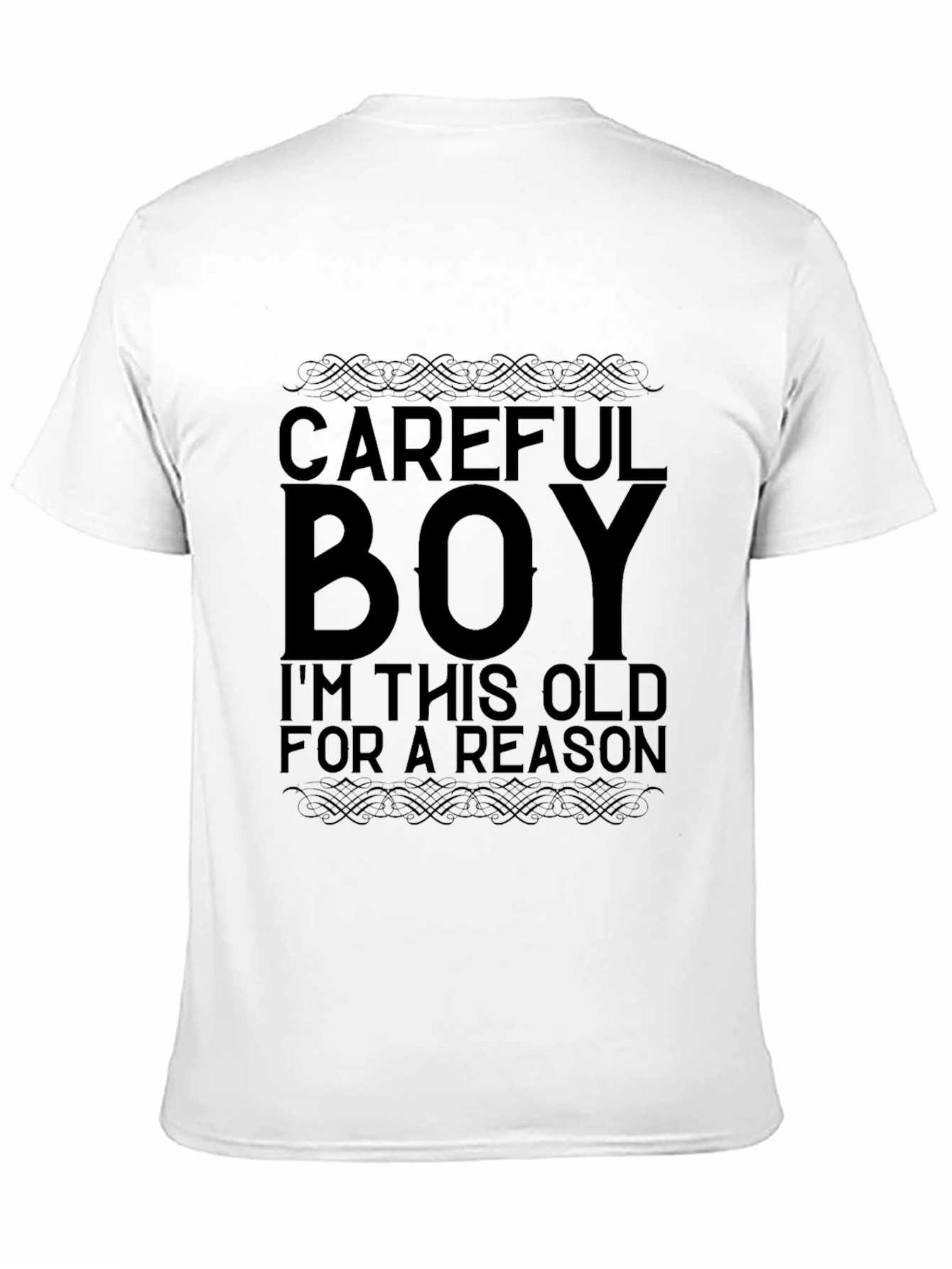 Careful Boy - Funny Sarcastic Mens Black T-Shirt