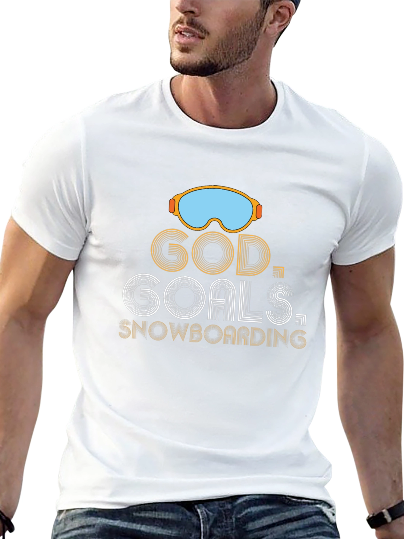 God Goals Snowboarding Graphic T-Shirt