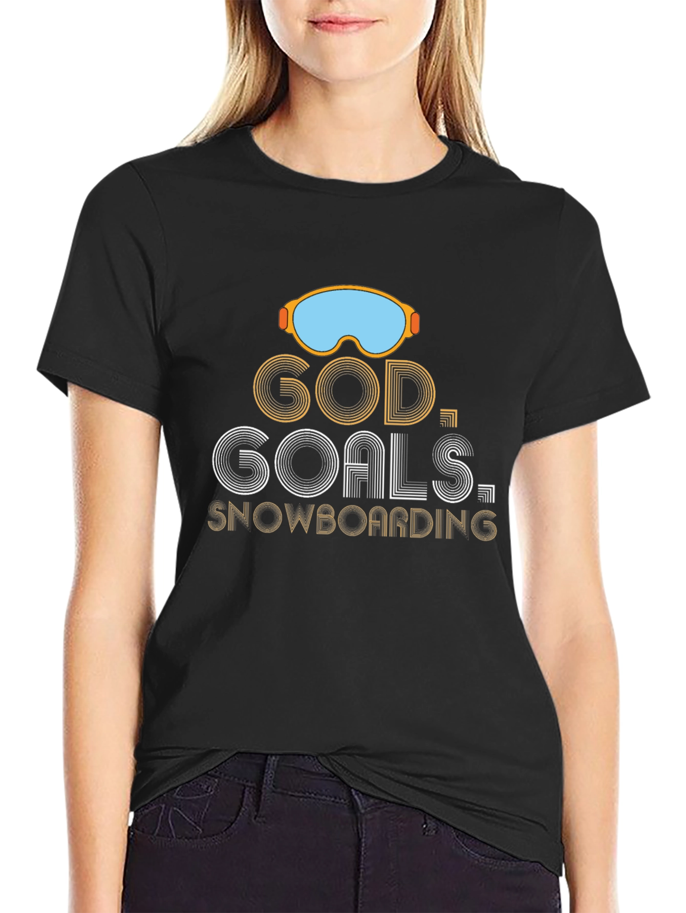God Goals Snowboarding Graphic T-Shirt