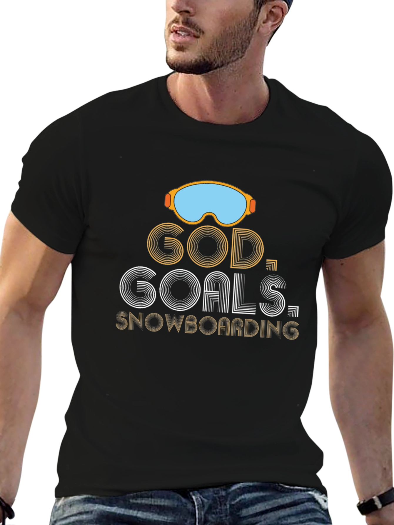 God Goals Snowboarding Graphic T-Shirt