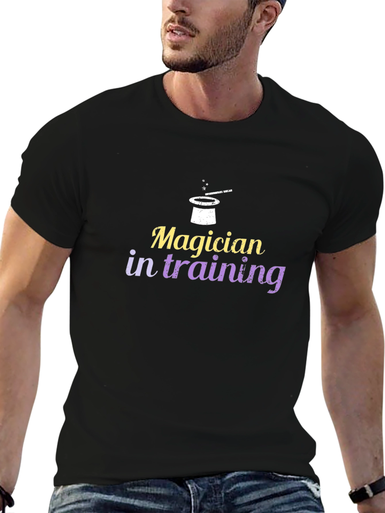 Magician in Training Black Graphic T-Shirt