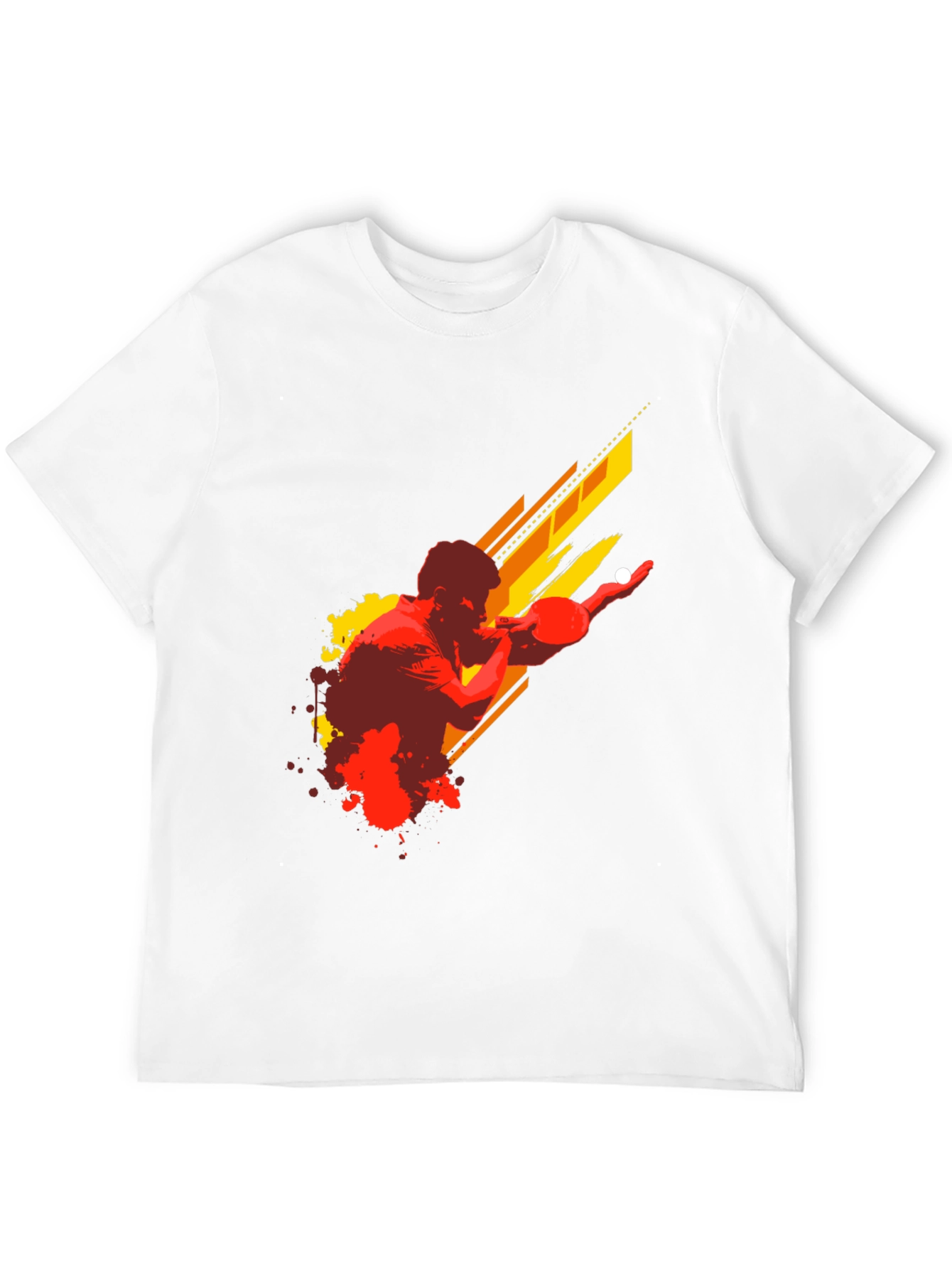 Ping Pong Player Graphic Tee - Black