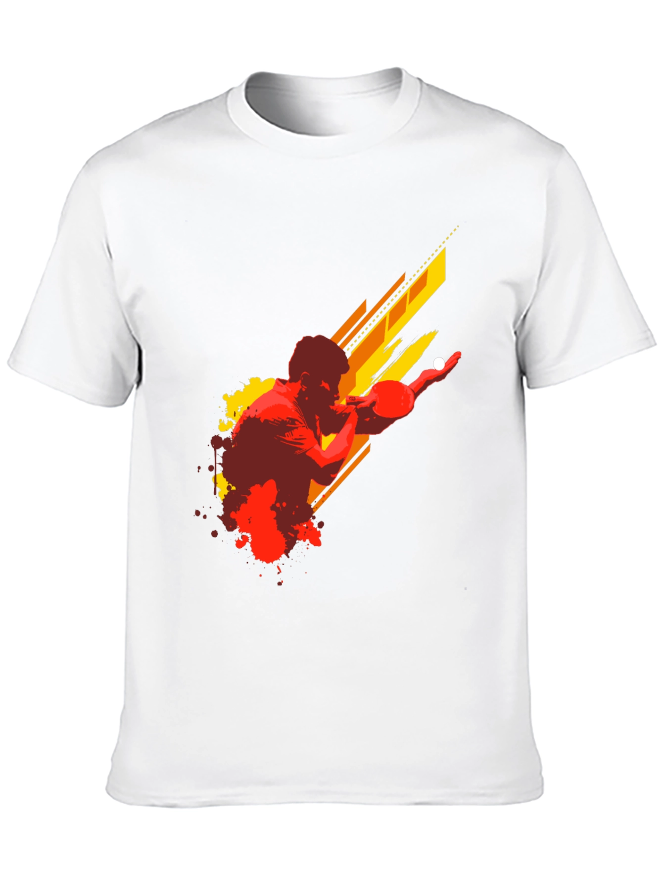 Ping Pong Player Graphic Tee - Black