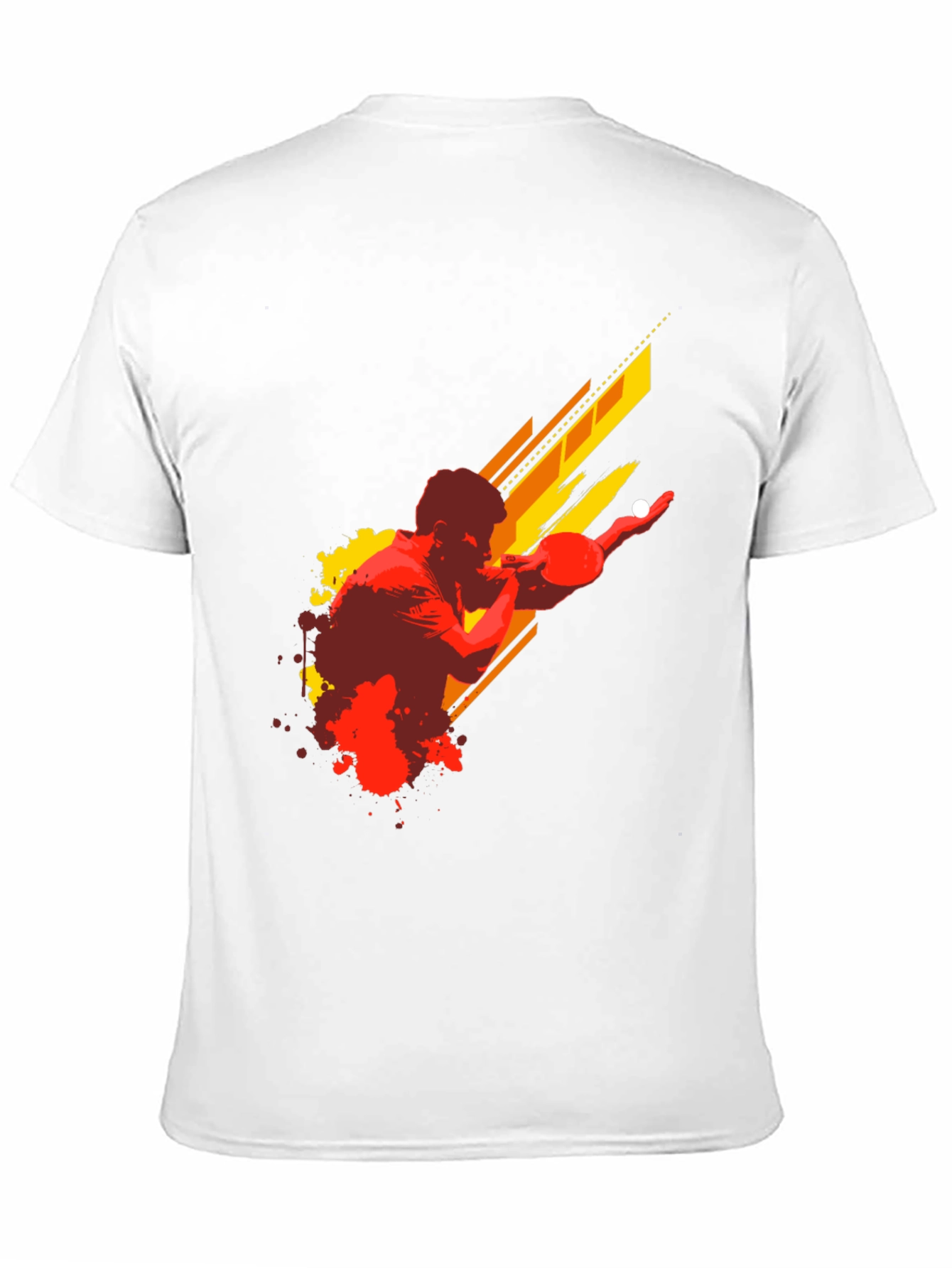 Ping Pong Player Graphic Tee - Black