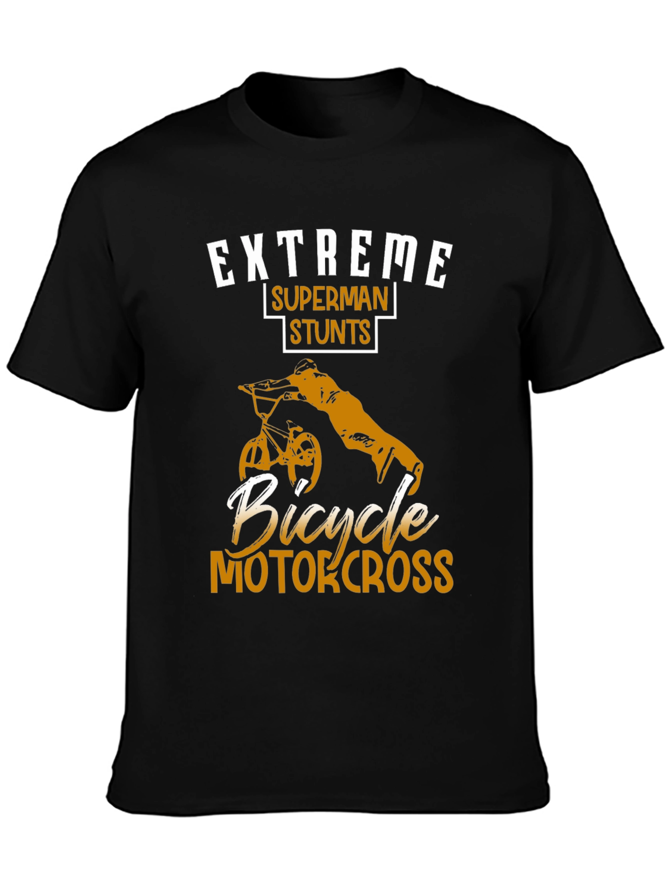 Extreme Superman Stunts Bicycle Motocross T-Shirt