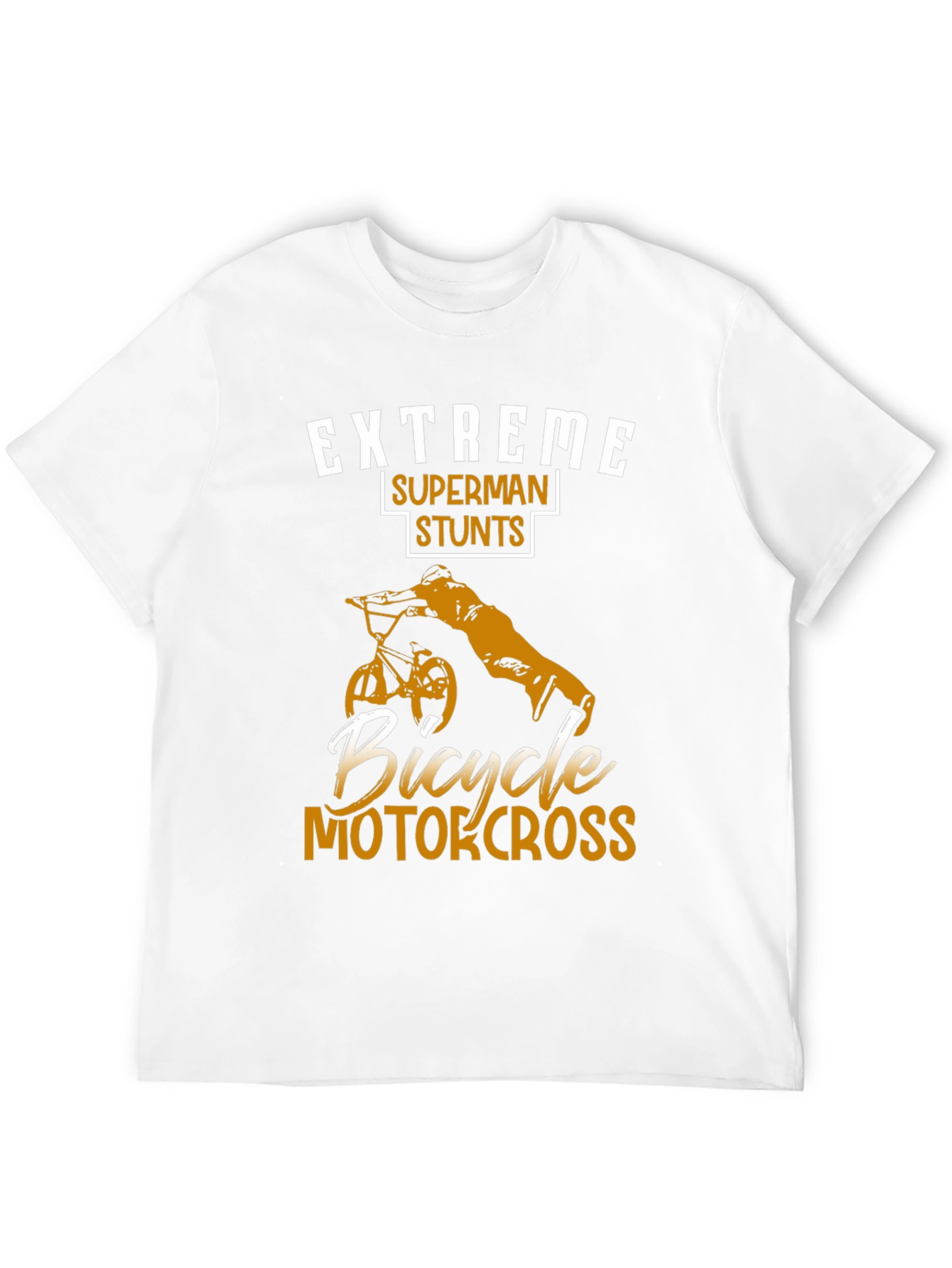 Extreme Superman Stunts Bicycle Motocross T-Shirt