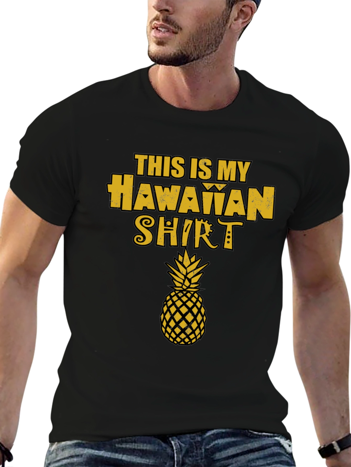 Hawaiian Shirt Graphic Tee - Pineapple Design