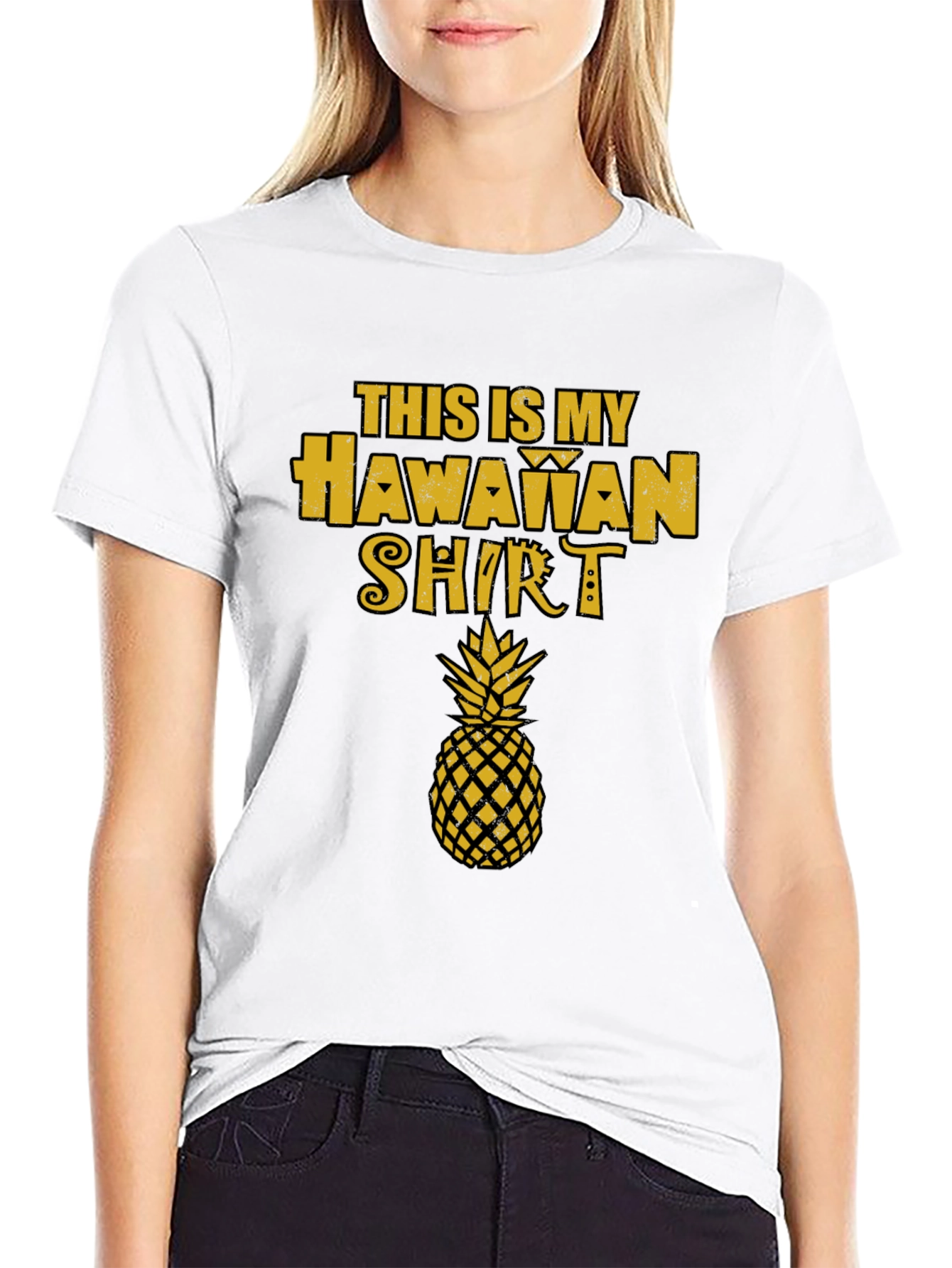 Hawaiian Shirt Graphic Tee - Pineapple Design
