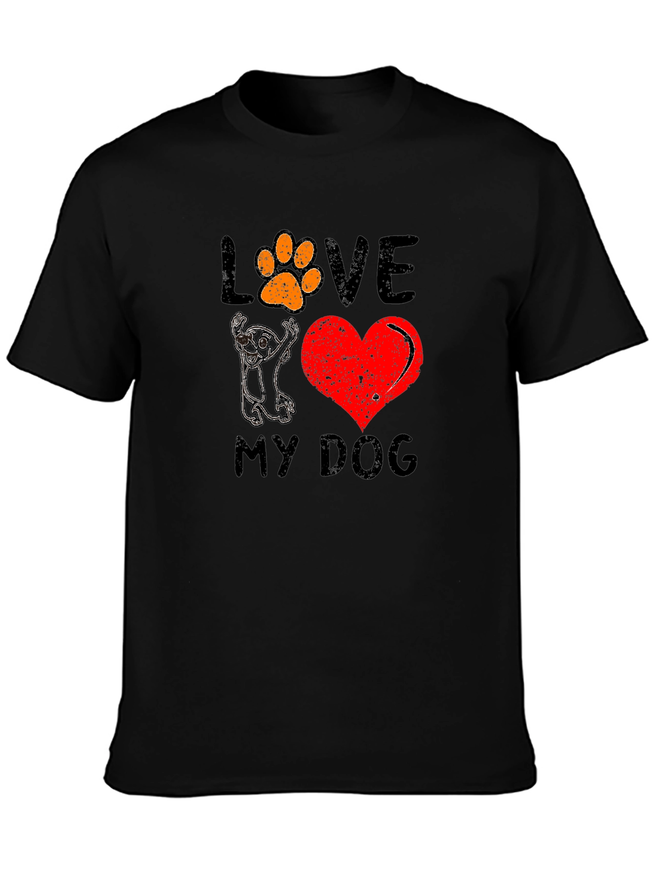 Love My Dog Graphic Tee - Unisex Black T-Shirt