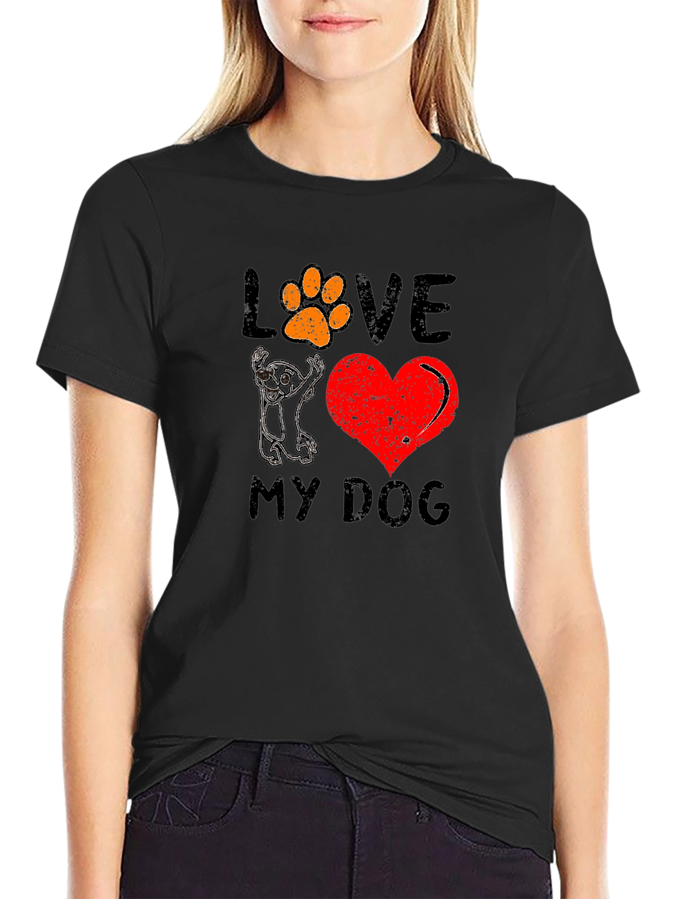 Love My Dog Graphic Tee - Unisex Black T-Shirt