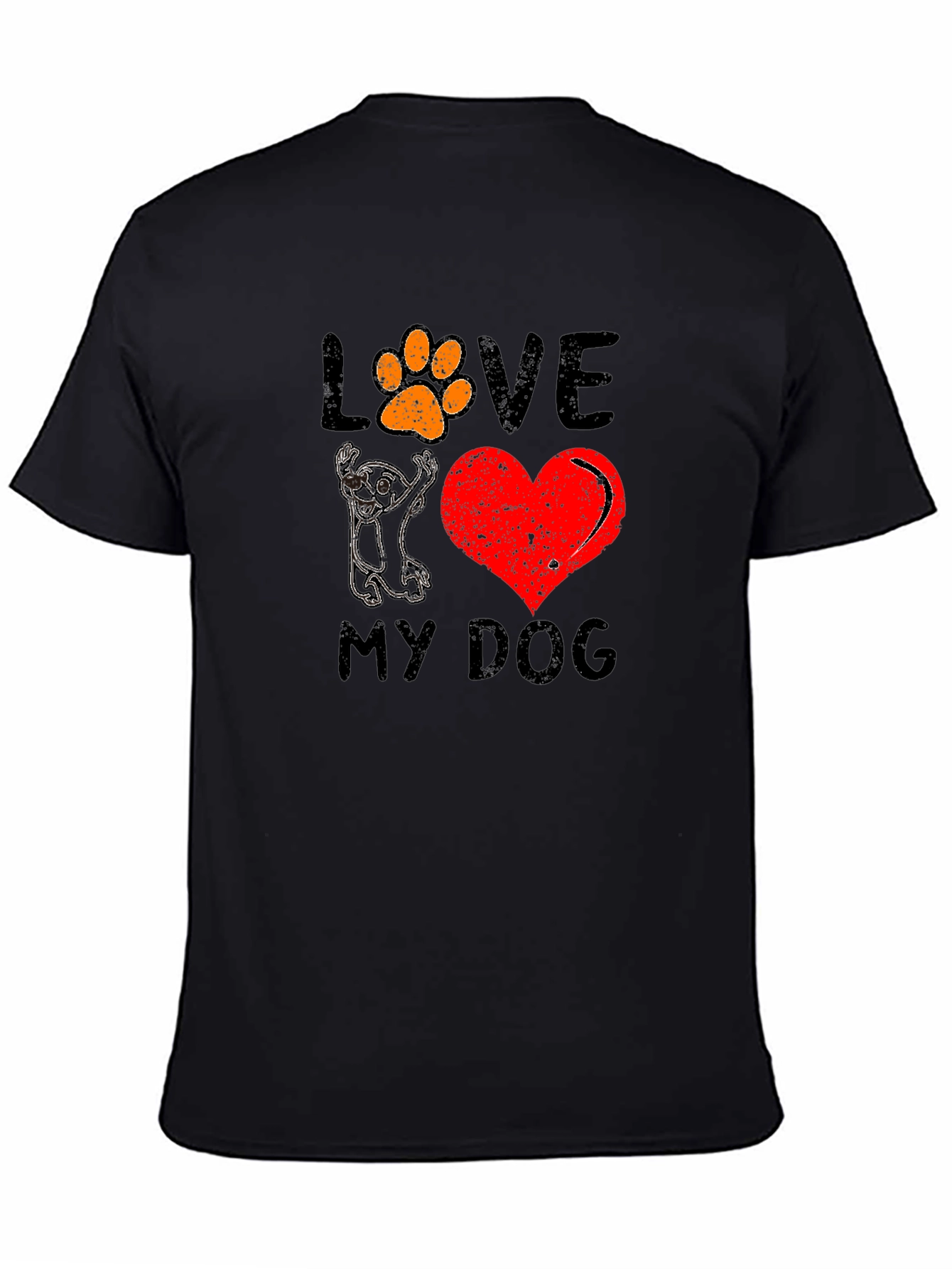 Love My Dog Graphic Tee - Unisex Black T-Shirt