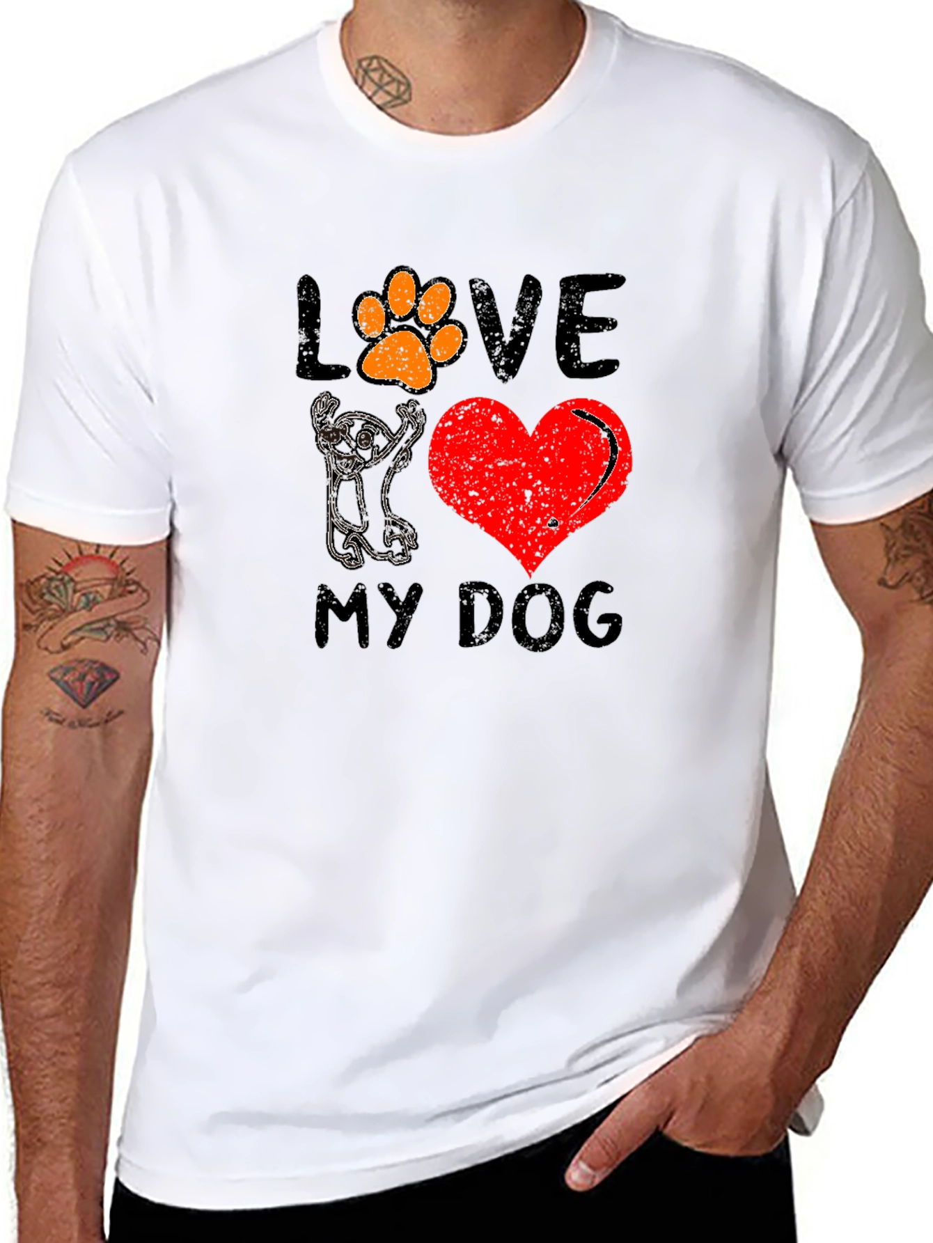 Love My Dog Graphic Tee - Unisex Black T-Shirt