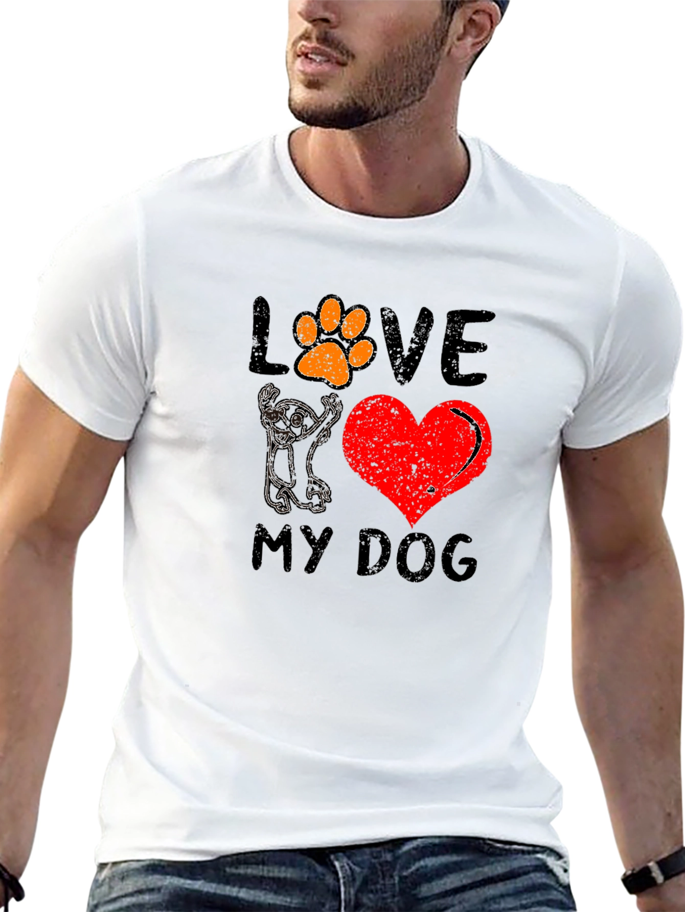 Love My Dog Graphic Tee - Unisex Black T-Shirt