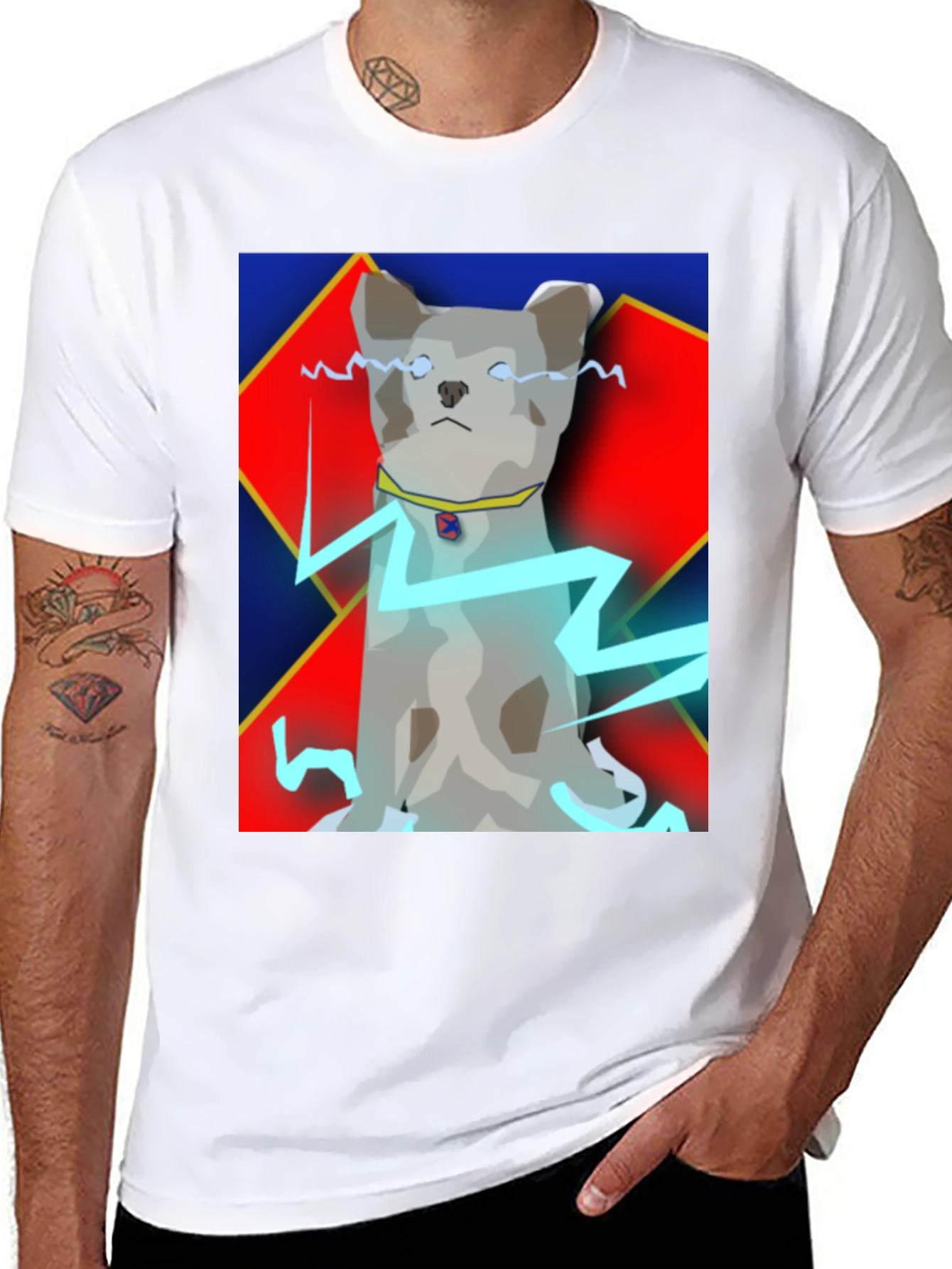 Electric Dog T-Shirt - Quirky Pet Power Tee