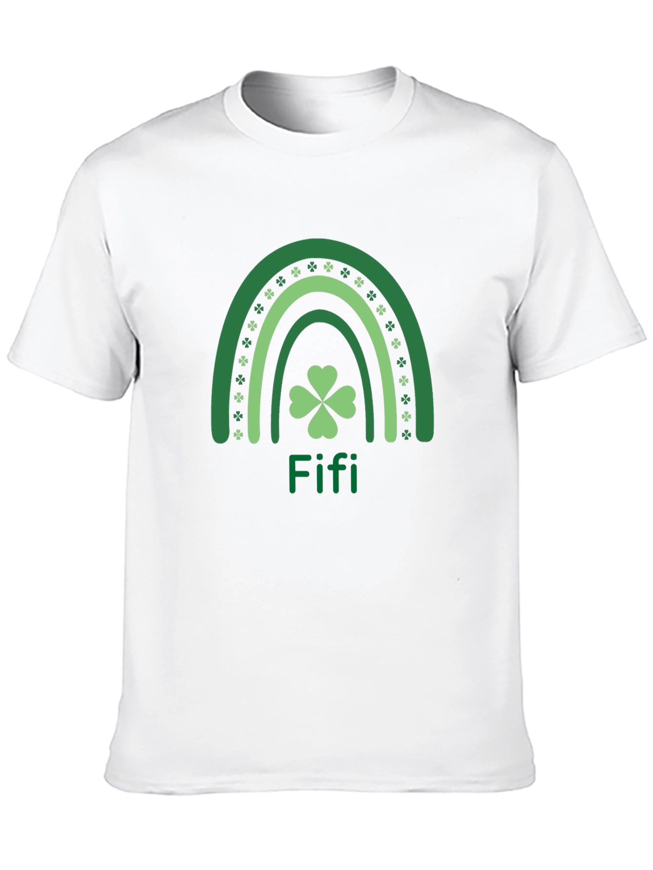 St. Patricks Day Rainbow Shamrock Personalized T-Shirt
