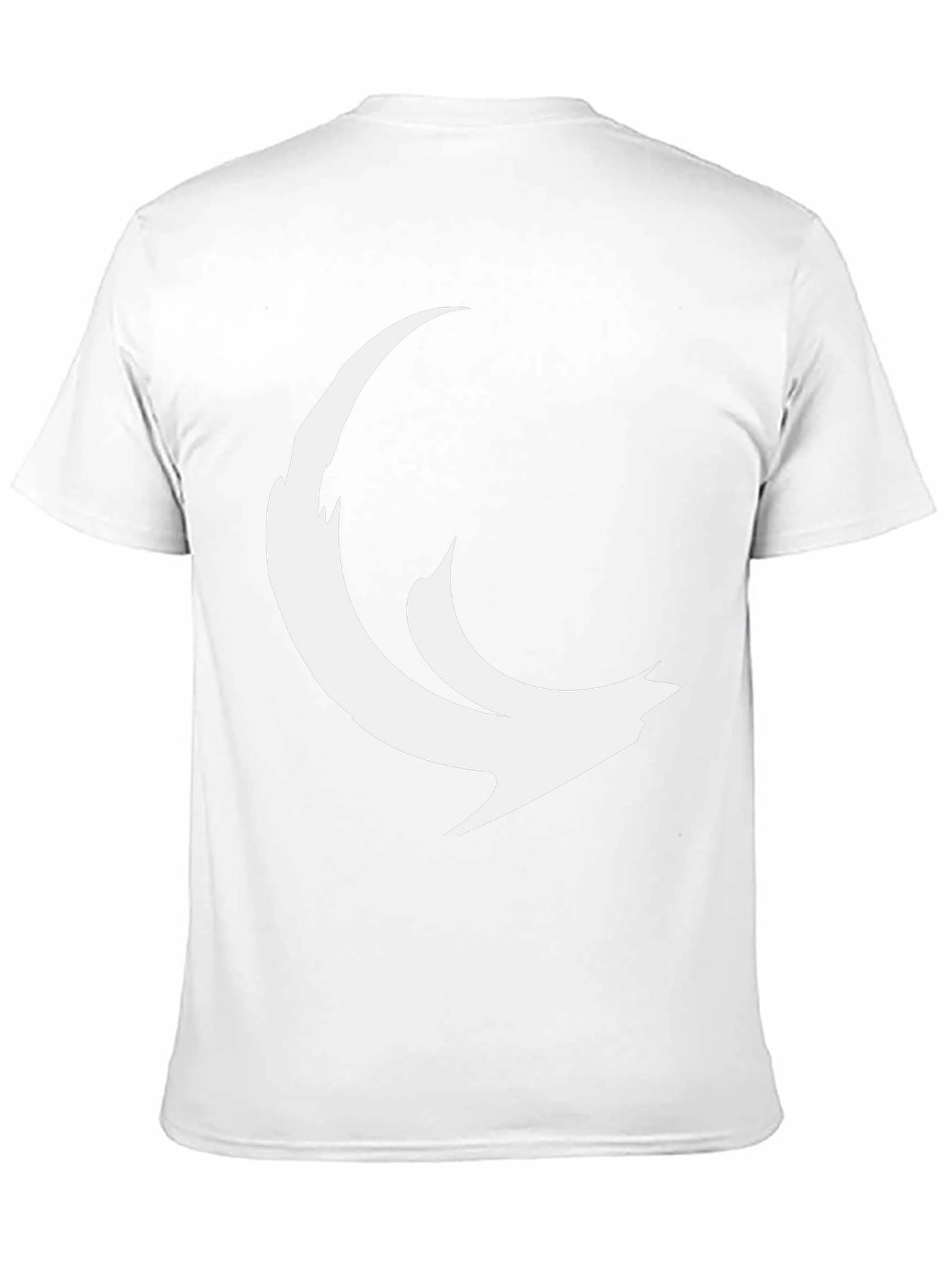 Abstract Crescent Moon Graphic Black Tee