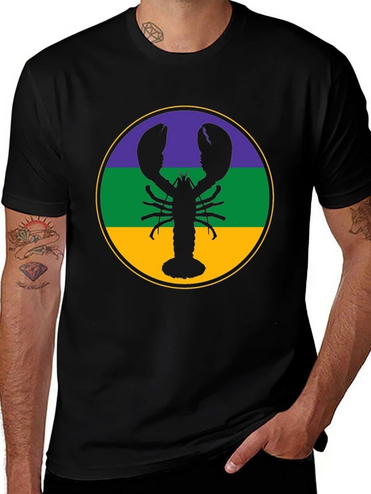 Lobster Mardi Gras T-Shirt - Round Circle