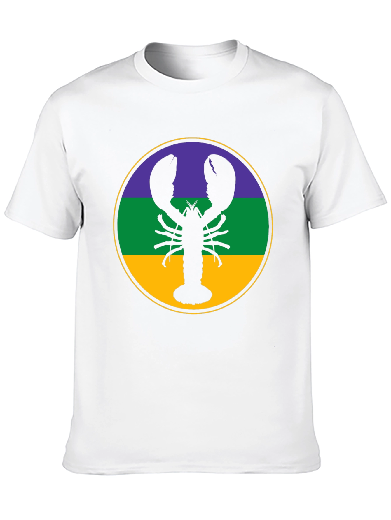Lobster Mardi Gras T-Shirt - Round Circle