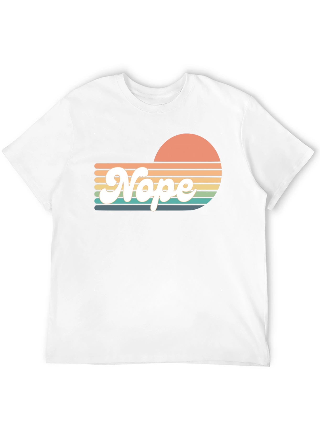 Retro Nope T-Shirt - Sunset Vibes