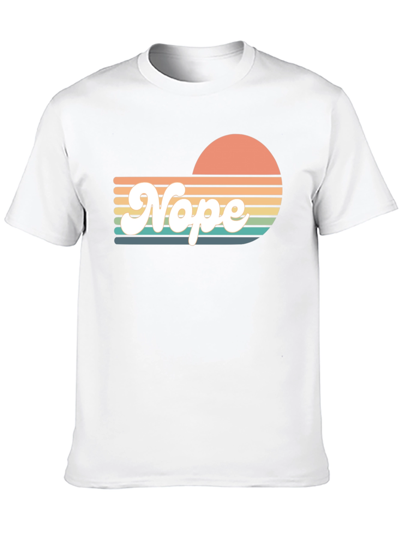 Retro Nope T-Shirt - Sunset Vibes