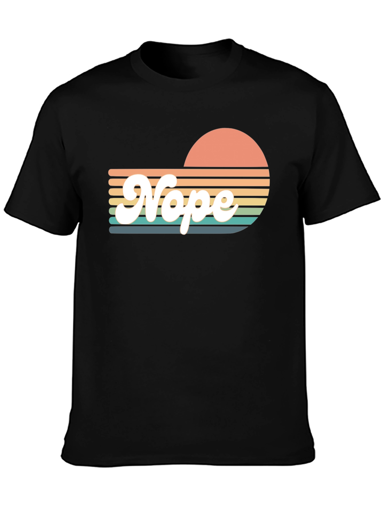 Retro Nope T-Shirt - Sunset Vibes