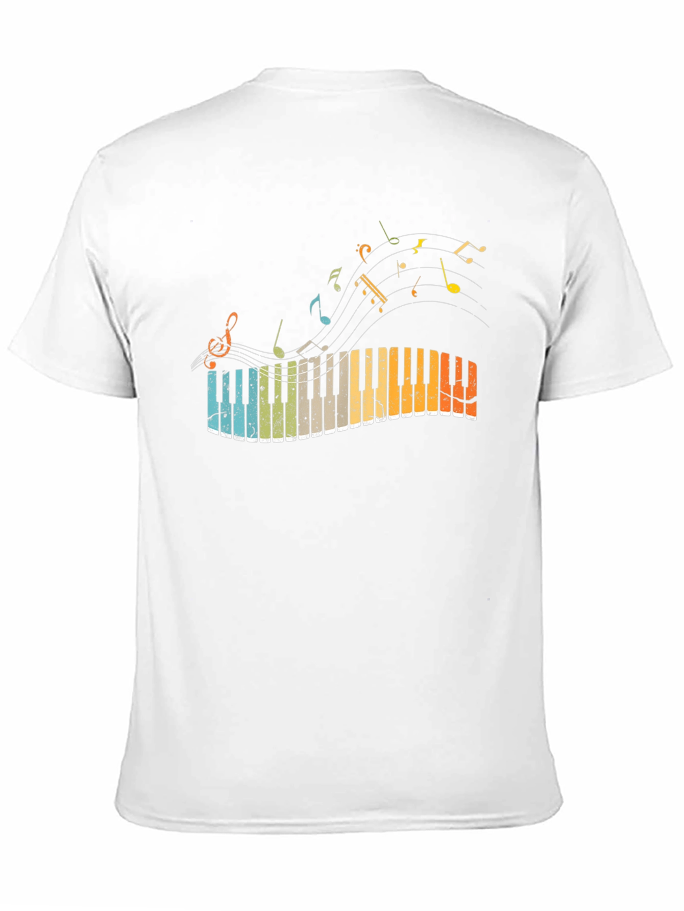 Retro Piano Keyboard T-Shirt - Music Lover Tee