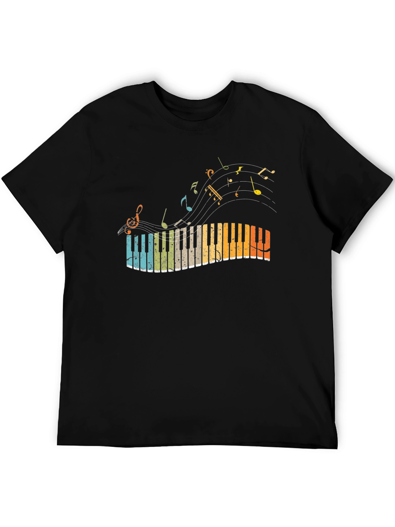 Retro Piano Keyboard T-Shirt - Music Lover Tee