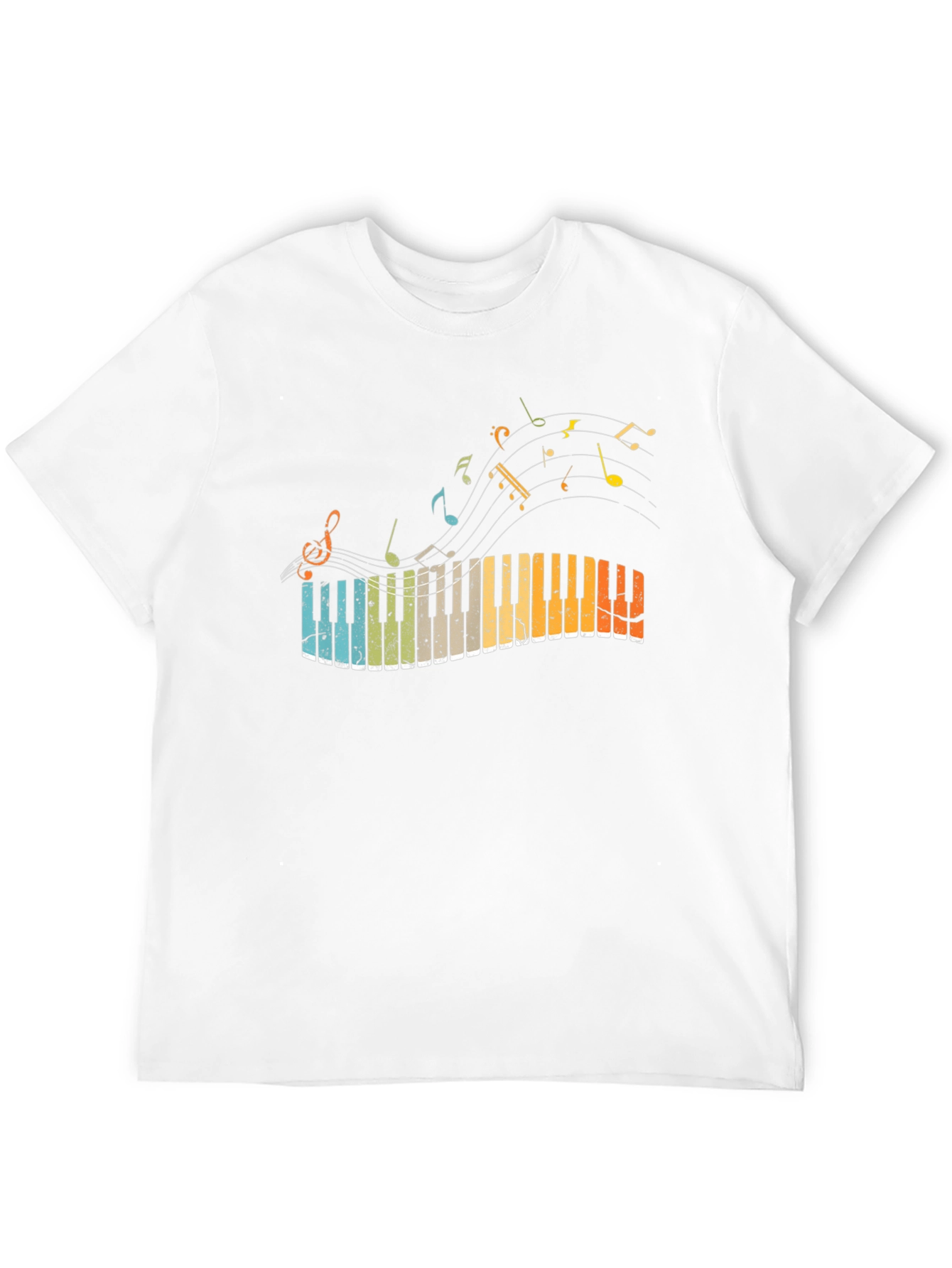 Retro Piano Keyboard T-Shirt - Music Lover Tee