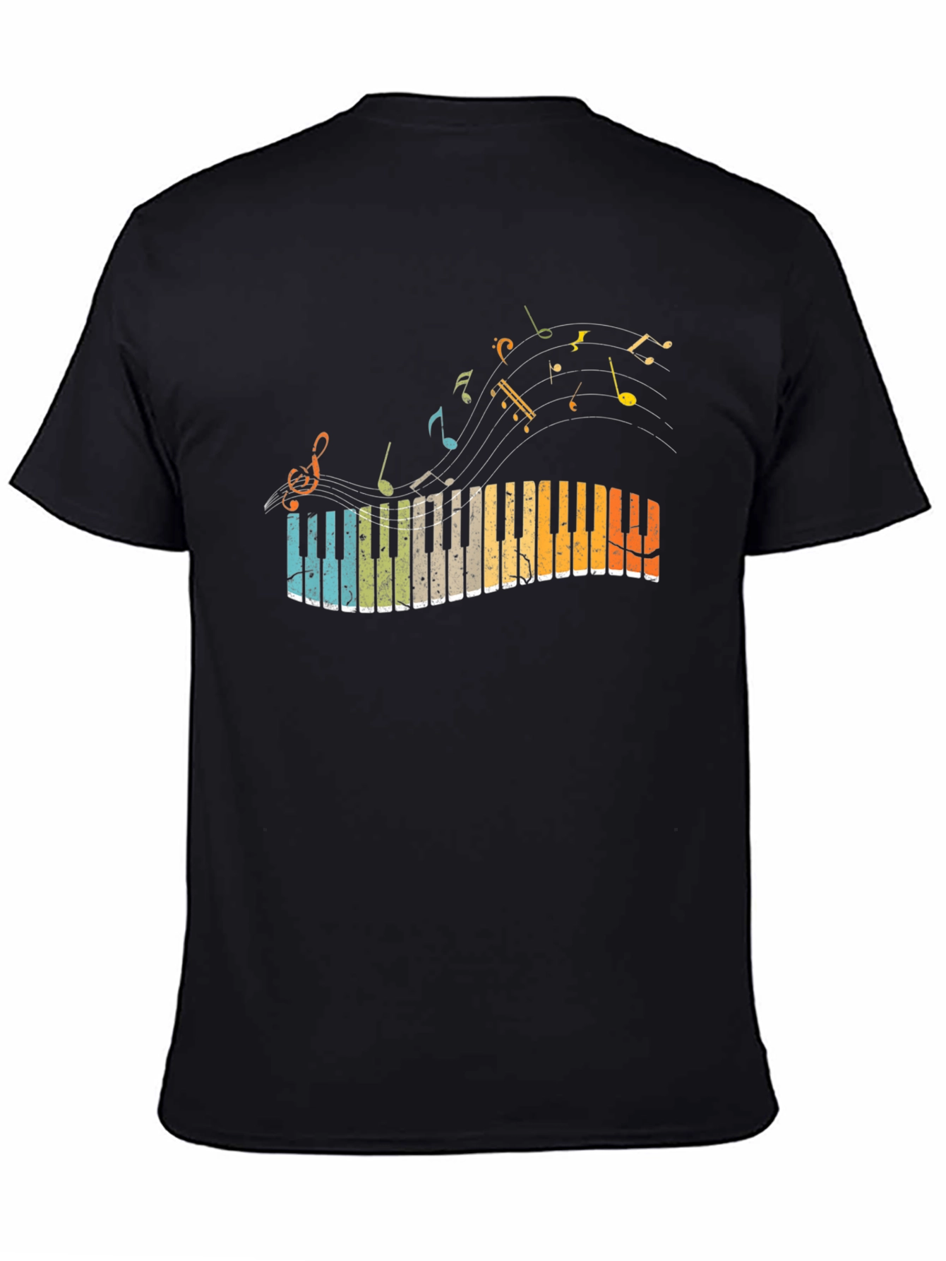 Retro Piano Keyboard T-Shirt - Music Lover Tee