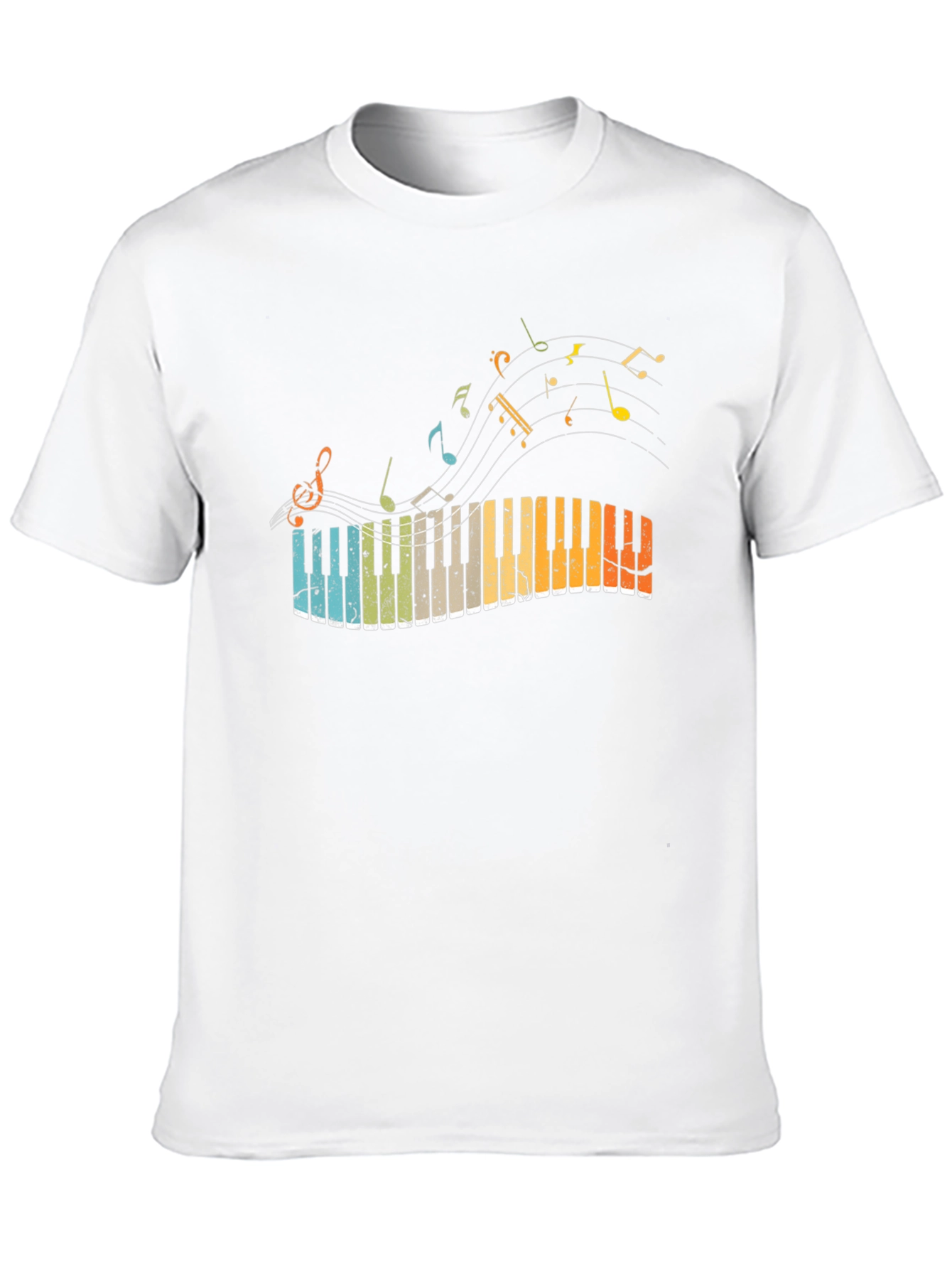 Retro Piano Keyboard T-Shirt - Music Lover Tee