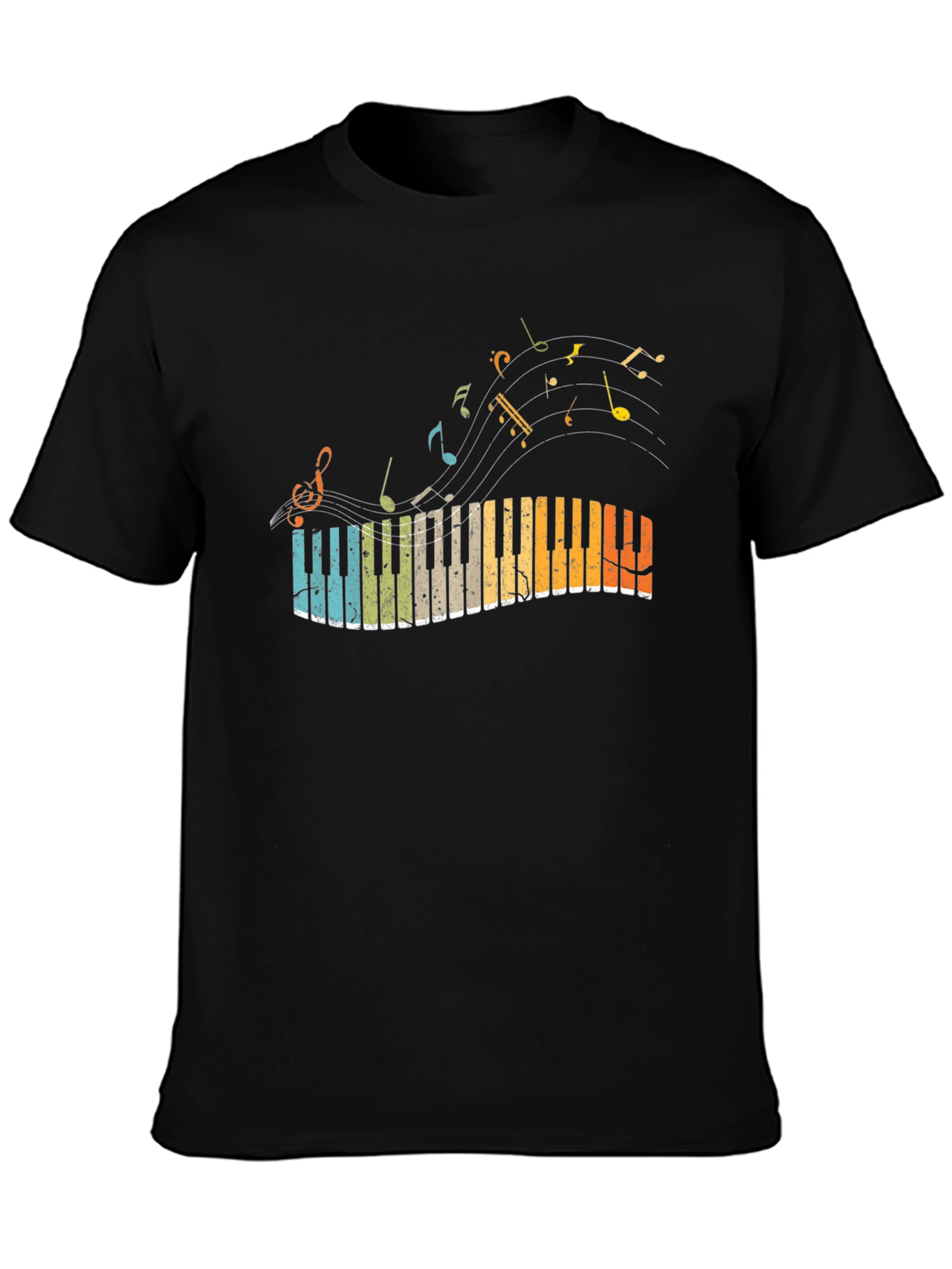 Retro Piano Keyboard T-Shirt - Music Lover Tee