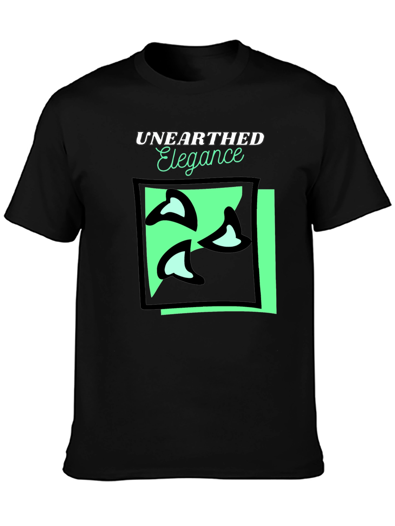 Unearthed Elegance Black Graphic Tee